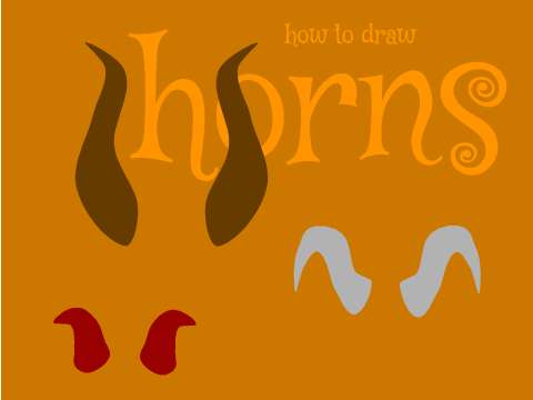 how to draw mystical horns