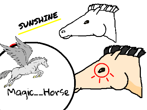 Horse sketch "Sunshine"