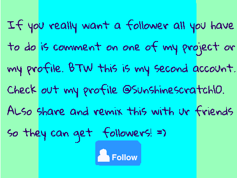 Comment to get me as a follower!