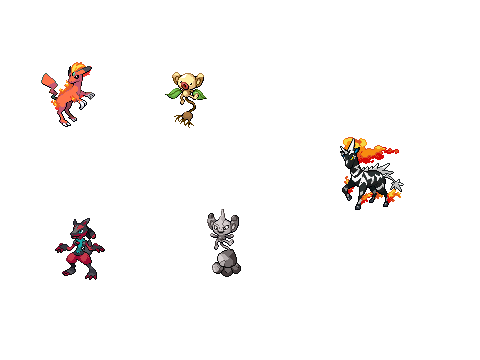 Recent pokemon sprites
