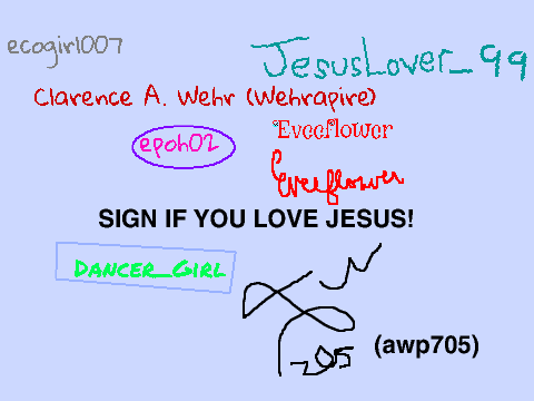 Sign if you have accepted Jesus as your savior! 