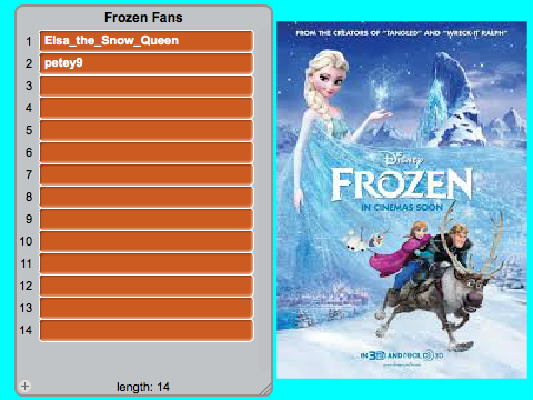 Frozen Fans List:Add your username remix