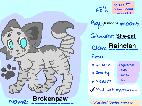 Sign-up For Call of the WIld- Brokenpaw