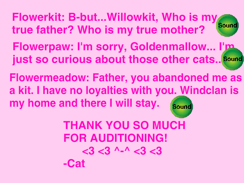 Flowerkit/paw/meadow auditions!  remix