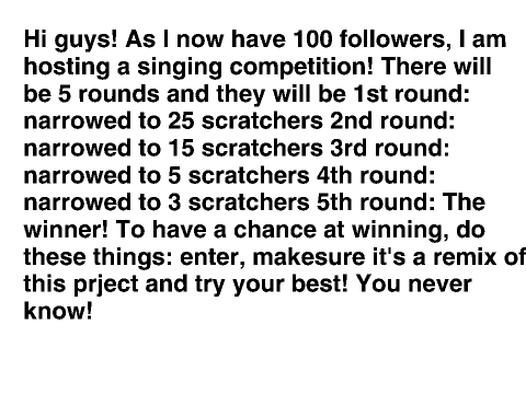 Singing comp!
