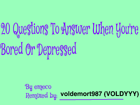 20 Questions remix!!! (Doing a q-a)
