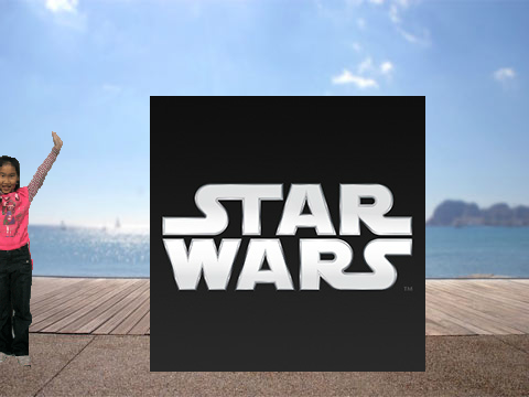 girl going crazy because she seen a star wars sign