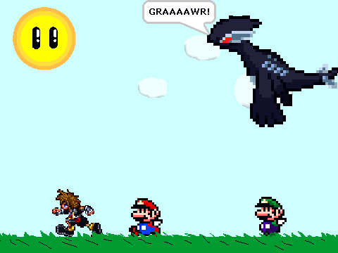 Add yourself running away from shadow lugia