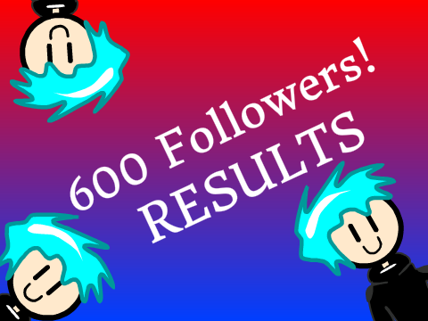 600 Followers! RESULTS