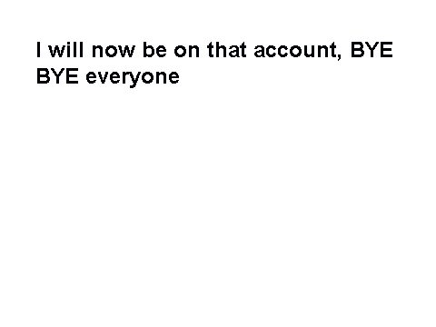 Now I will be on this new account
