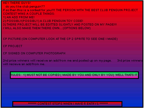 CONTEST: CP PROJECT!