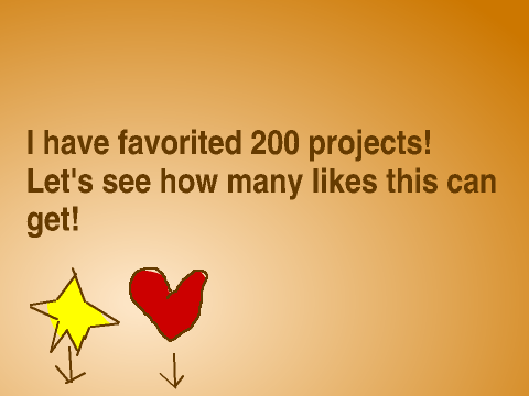 200 favoriteted projects!