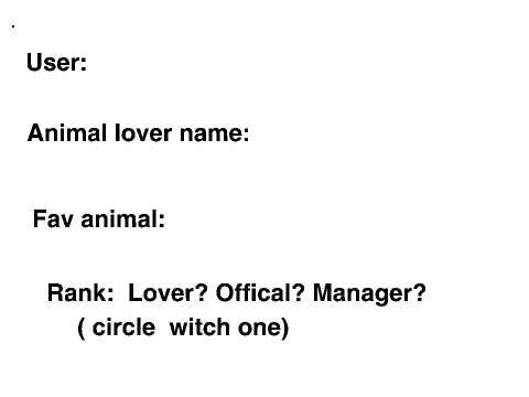 Animal Lovers  sign up remix