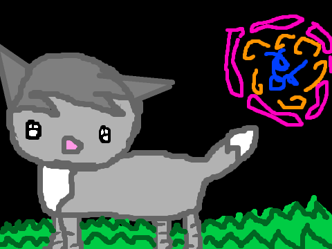 Cat watching fireworks animated (with music!)