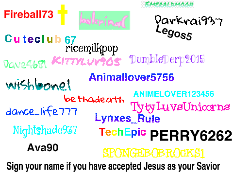 Sign Your Username If You Accept Jesus Christ!! remix remix remix remix remix