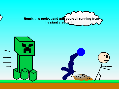 Add Yourself Running From a Giant Creeper remix