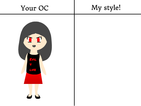 Give me your character and I'll draw it in my style! remix