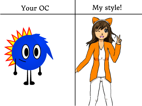 Give me your character and I'll draw it in my style! remix