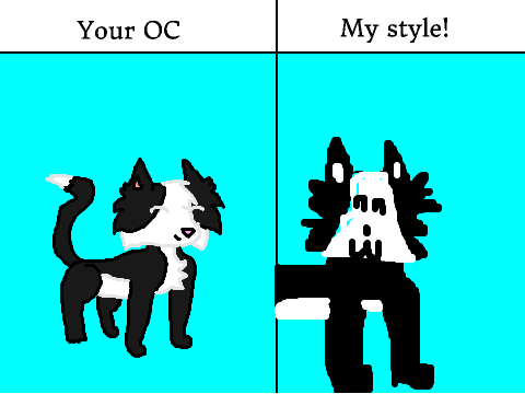 Give me your character and I'll draw it in my style! remix remix