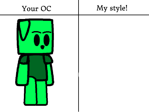 Give me your character and I'll draw it in my style! remix
