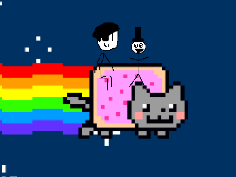 Add yourself riding the Nyan Cat remix