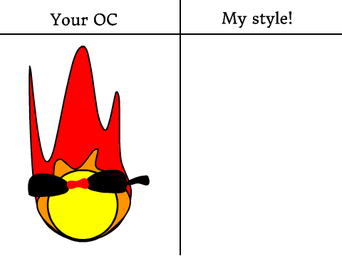 Give me your character and I'll draw it in my style! remix