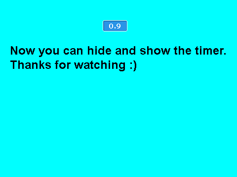 how to get blocks show timer and hide timer
