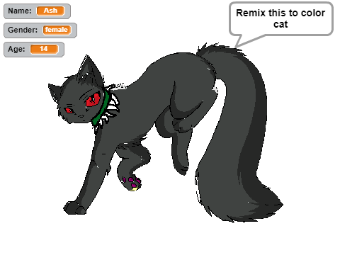 BloodClan cat base(with collar) remix