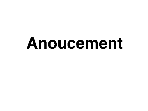 Announcement 
