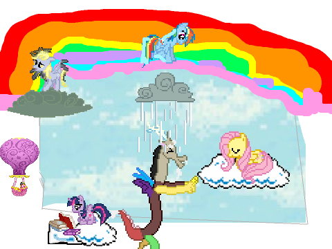 probably what is happening in cloudsdale right now idk