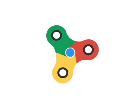 Spinning Chrome Fidget Spinner Art