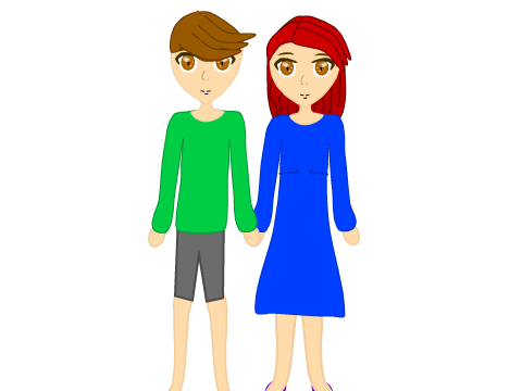 Two Characters I Made up Adrian and Melody