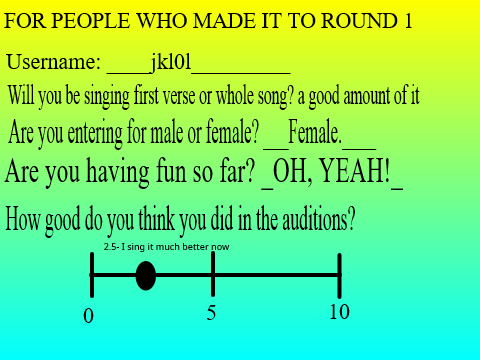 Round 1 entry