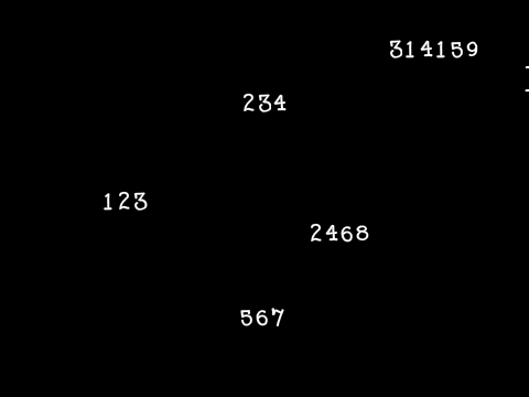 Dragable Numbers/text generator demo