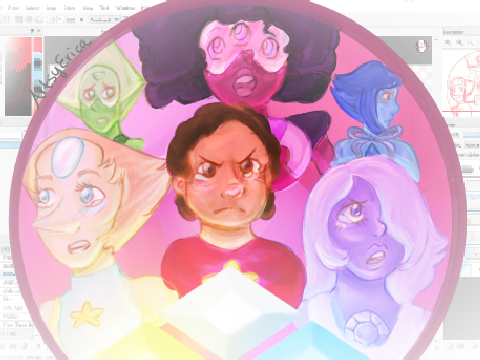 The Crystal Gems- Steven Universe Speedpaint