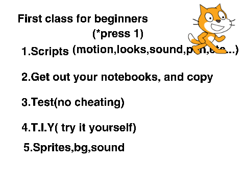 First class(scratch beginners' class)
