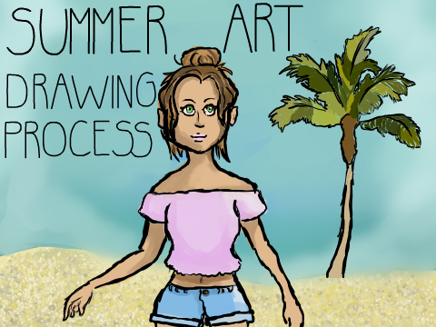 Summer Art Drawing Process