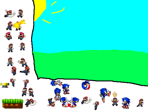 mario vs sonic scene creator 2