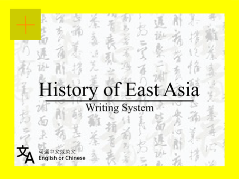History of East Asia Writing System - Animated Map