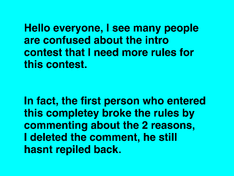 Intro Contest [Update]  [Closed]