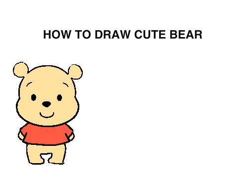 how to draw a cute bear!!!