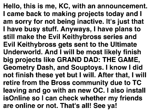 My Big Coming Back Announcement