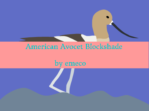 ~ American Avocet Blockshade ~
