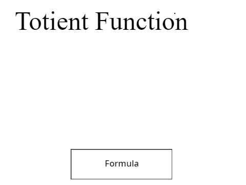 Totient Function Calculator