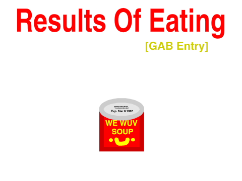 Results Of Eating [GAB Entry]