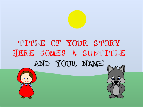 Interactive story book template