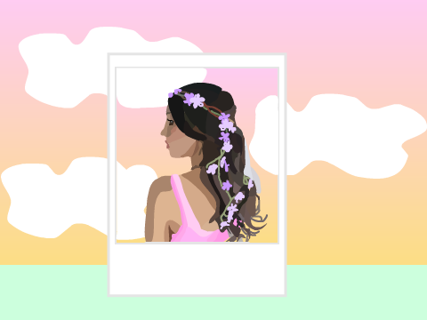 The Girl with Flowers in her Hair