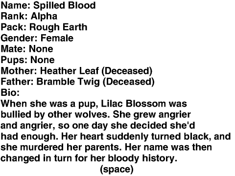 Spilled Blood for WOTE RPG