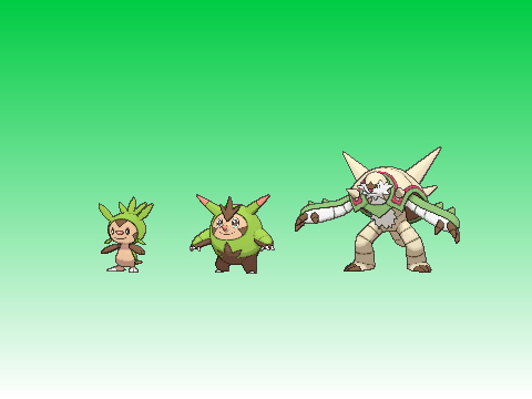 Chespin Evolution Chain Sprites ANIMATED