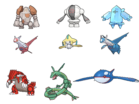 Gen 1-3 Legendary Pokémon in Kalos Form